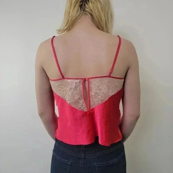 Victoria's Secret Red Silk and Lace Cami - S - Picture 2 of 6